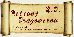 Milivoj Dragomirov vizit kartica